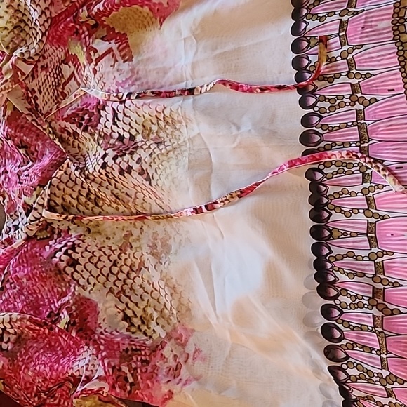 Fuscia & White Swimsuit Cover-up - Picture 3 of 3